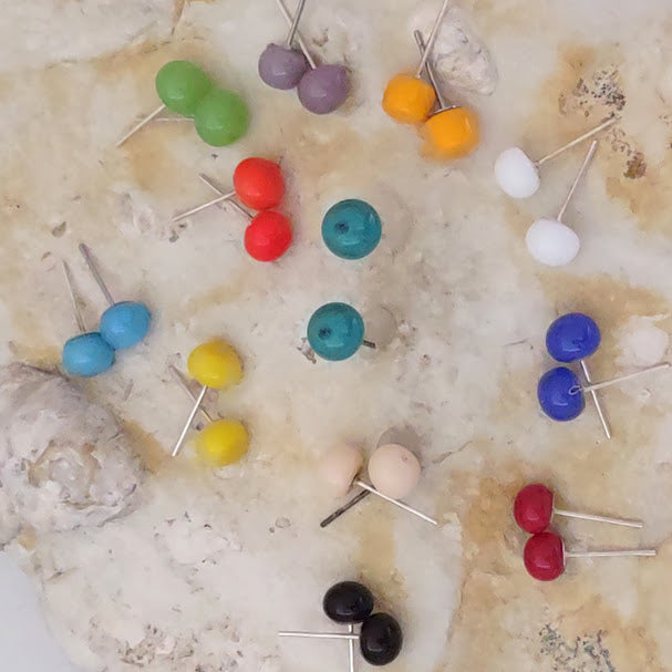 Sample Pack (12pair) Fused Glass Post Earrings Wholesale