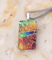 Fused Glass Dichroic Pendant