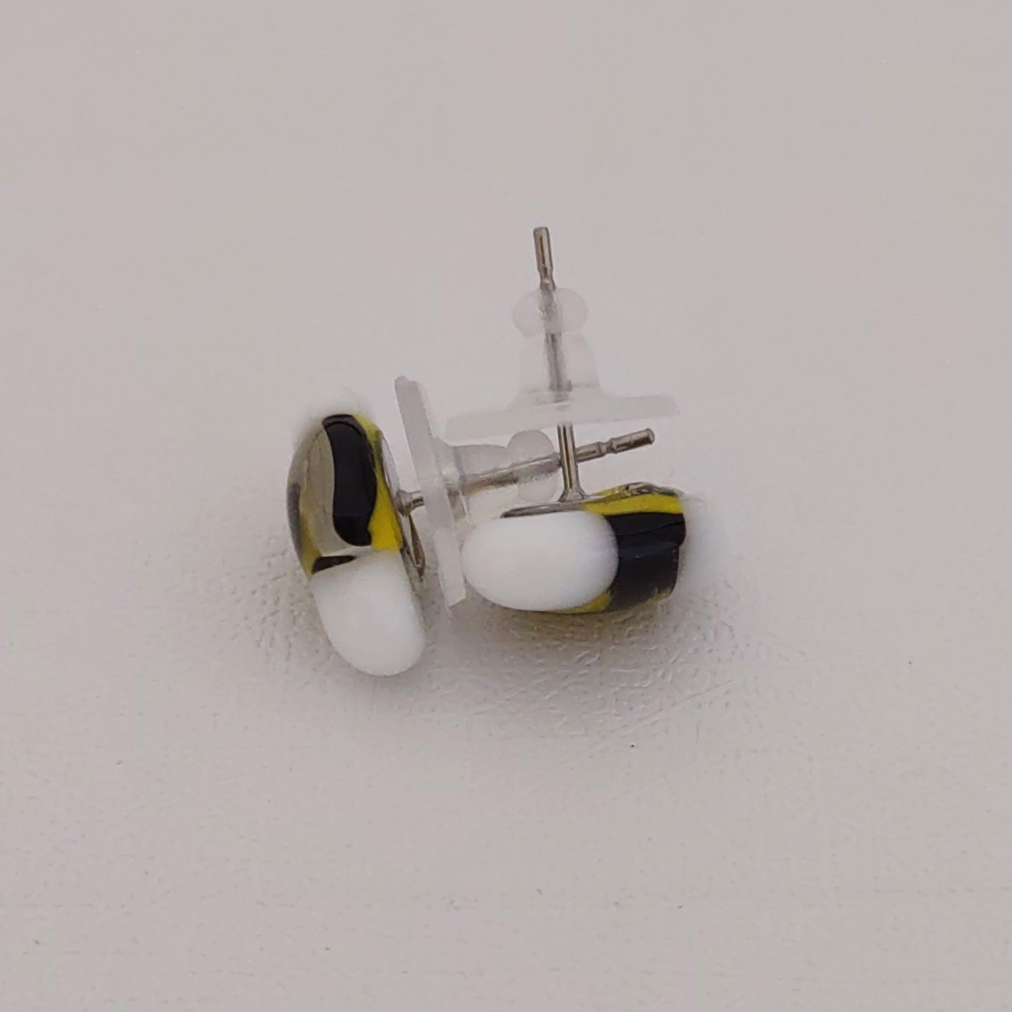 Fused Glass Bee Post Earrings Wholesale