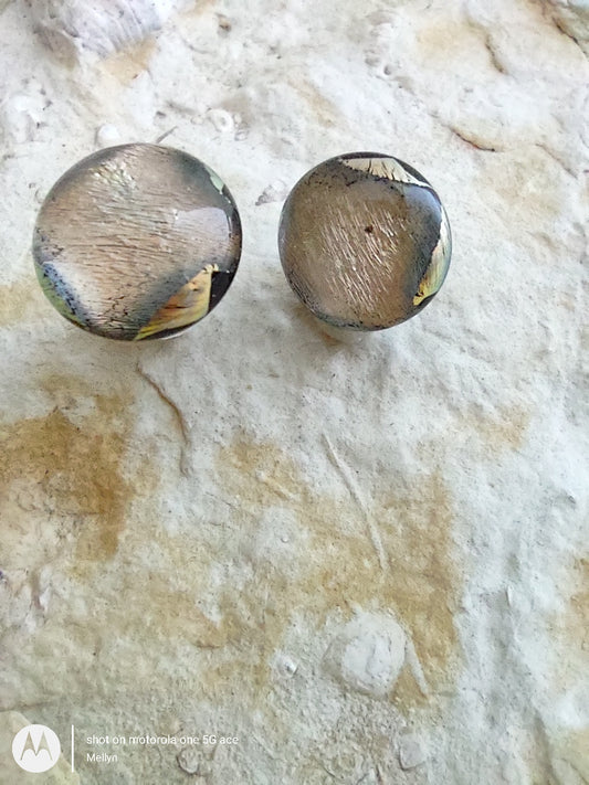 Shimmery Dichroic Post Earrings
