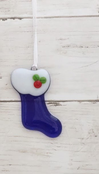 Red or Blue Christmas Stocking Ornament, Christmas Tree Ornament Wholesale