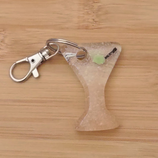 Martini Fused Glass Keychain Wholesale