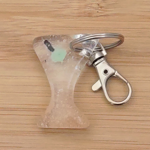 Martini Fused Glass Keychain Wholesale