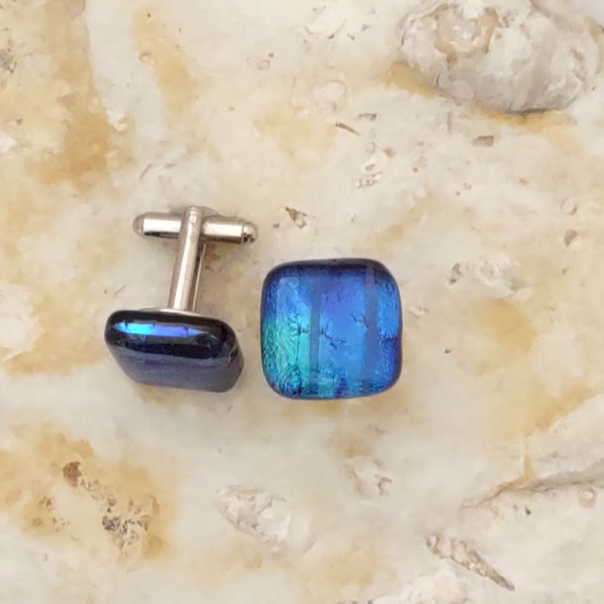 Dichroic Glass Cufflinks Wholesale