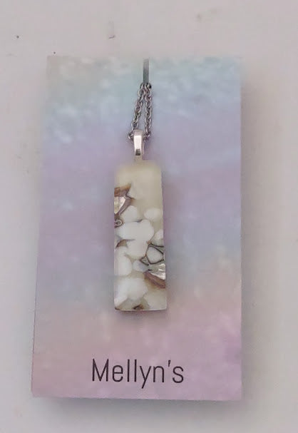 Fused Glass Cream Reactive Pendant Wholesale