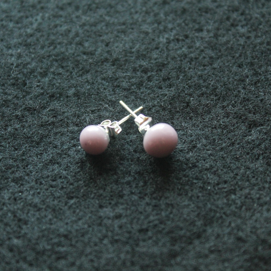 Fused Glass LilacPost Earrings