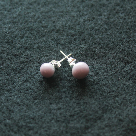 Fused Glass LilacPost Earrings