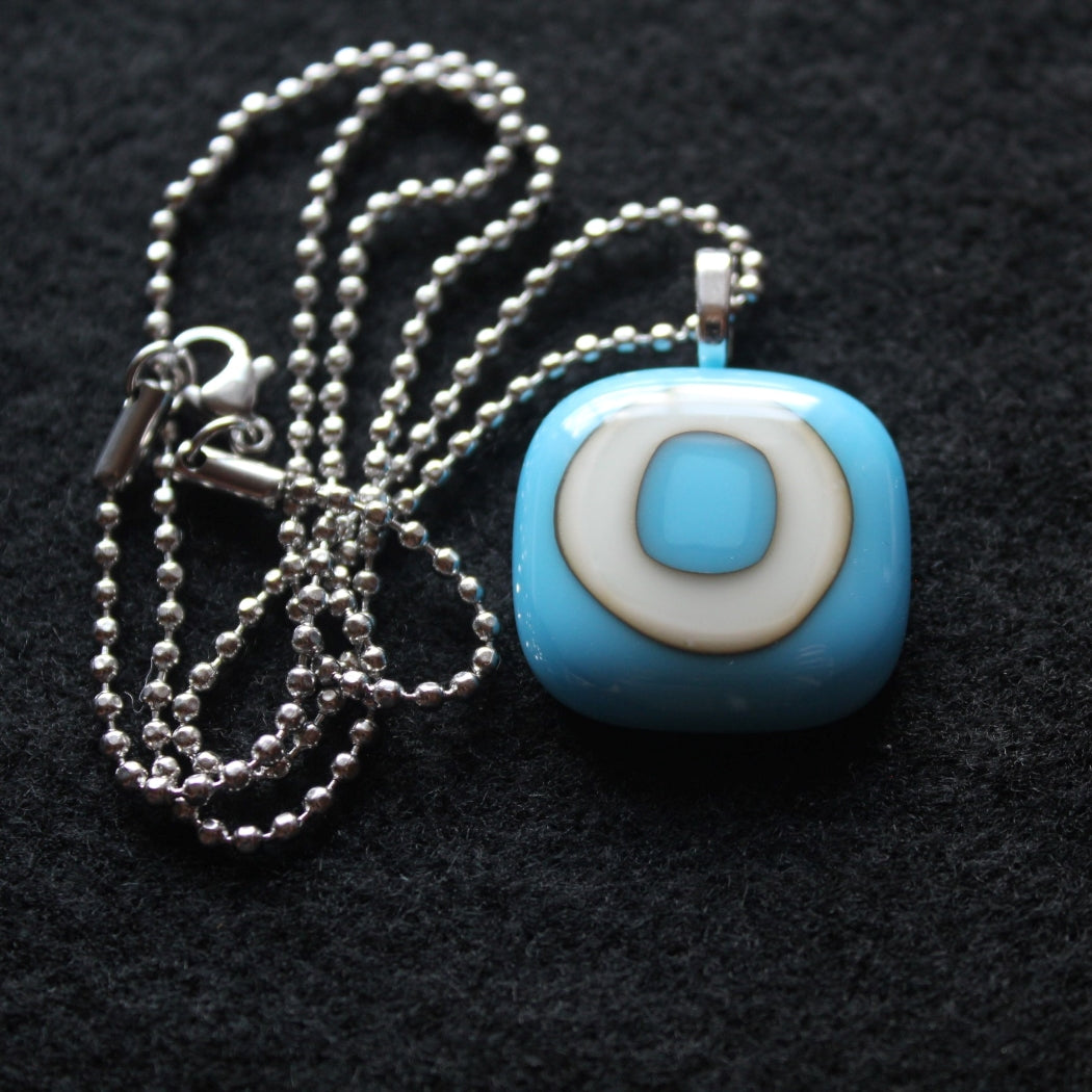 Fused Glass Reactive Pendant