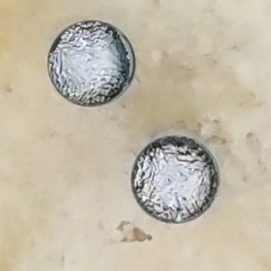 Silver Dichroic Fused Glass Post Earring Wholesale