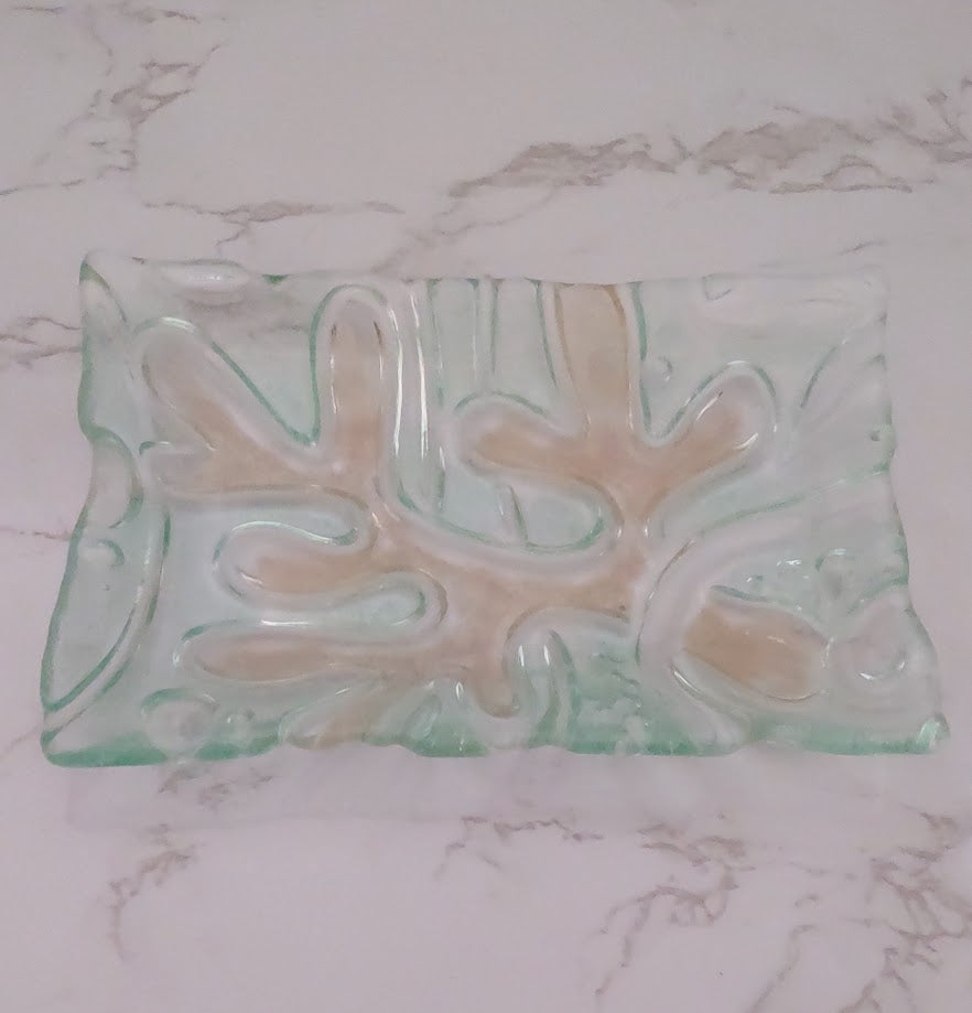 Fused Glass Ocean Themed Soap Dish