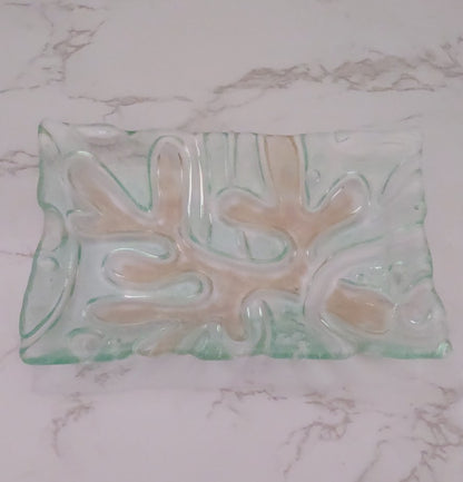 Fused Glass Ocean Themed Soap Dish