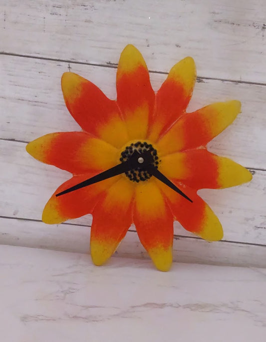 Fused Glass Flower Clock