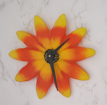 Fused Glass Flower Clock