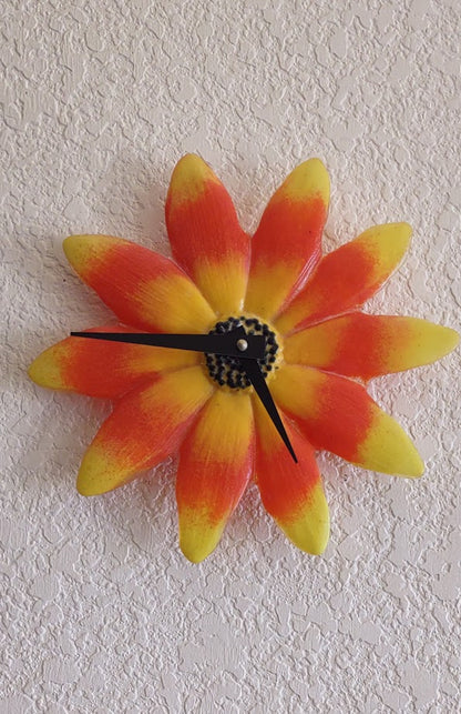 Fused Glass Flower Clock