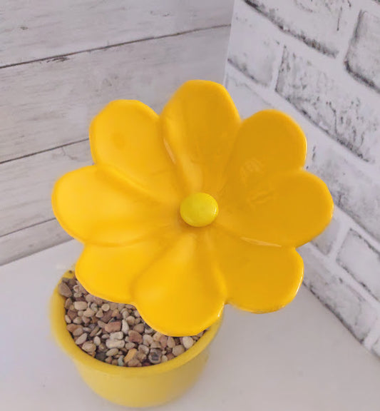 Daisy Fused Glass Flower Plant Stake Wholesale