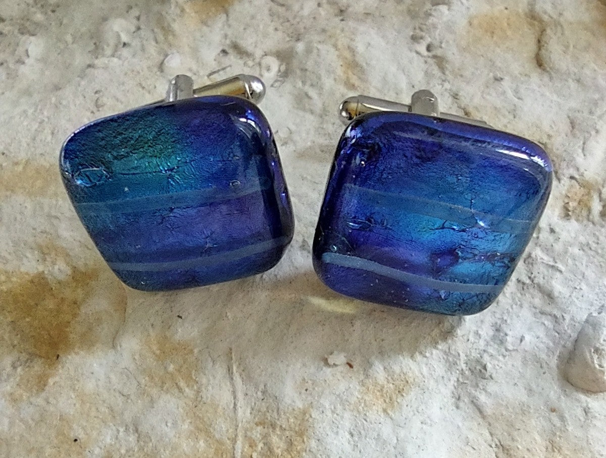Dichroic Glass Cufflinks Wholesale