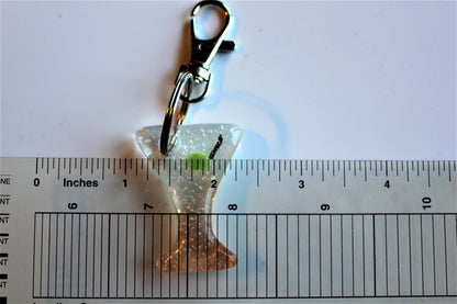 Martini Fused Glass Keychain