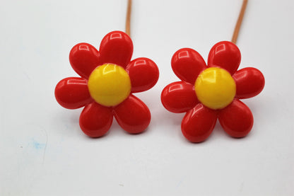Fused Glass Daisy Plant Stake